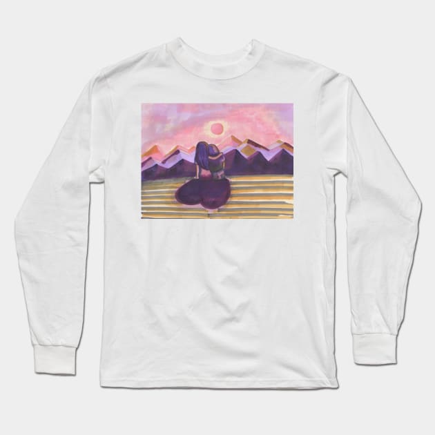 SUNSET Long Sleeve T-Shirt by Begoll Art